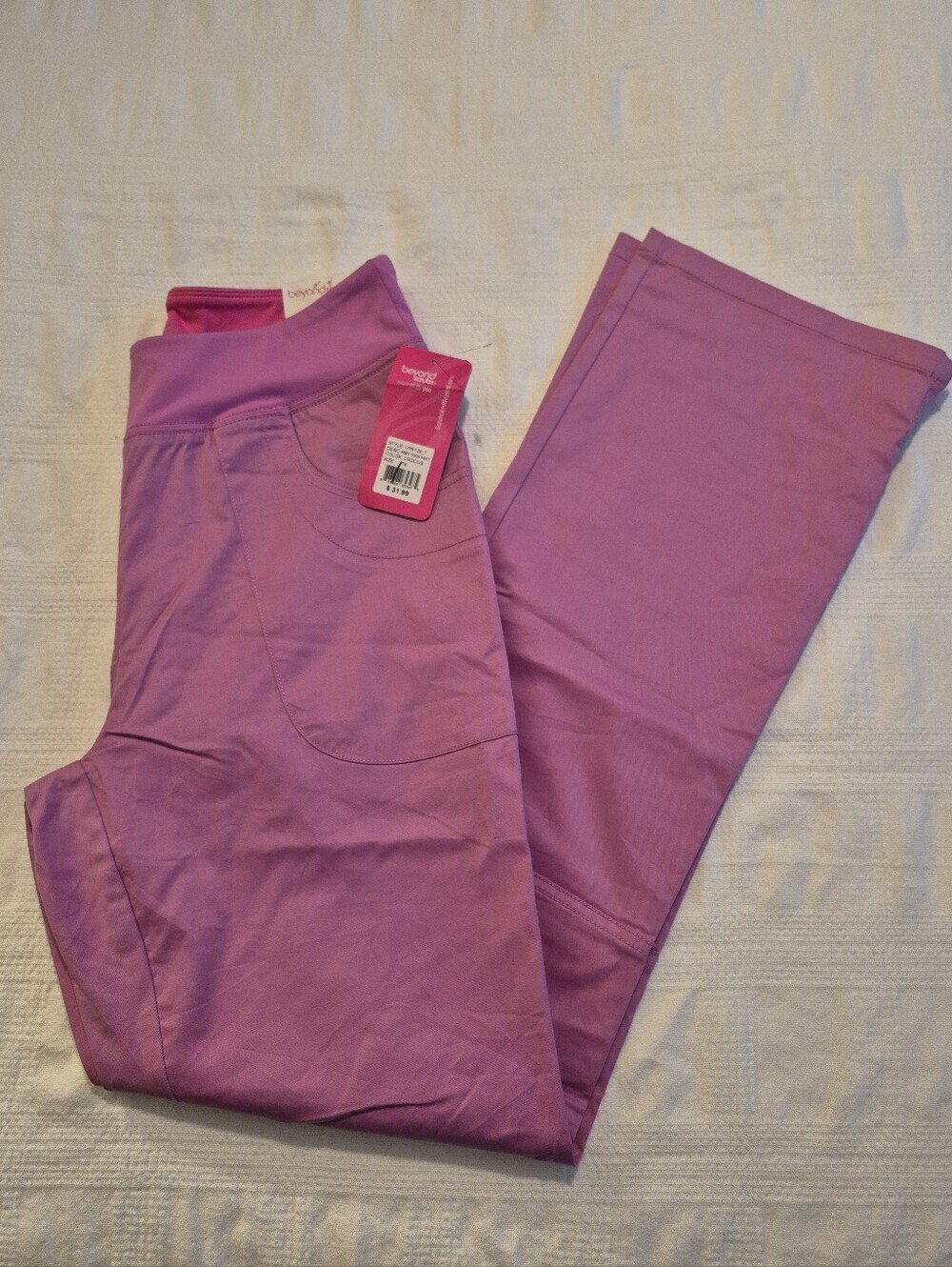 Beyond Scrubs women's Small Tall flare leg color is Crocus NWT